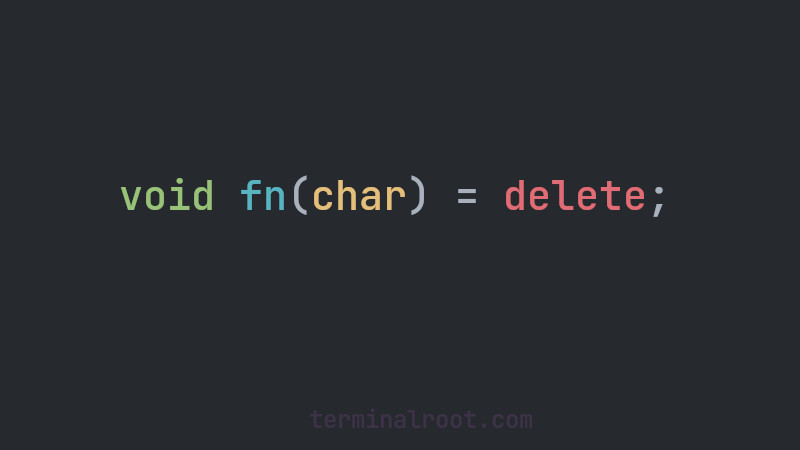 Deleting functions in C++