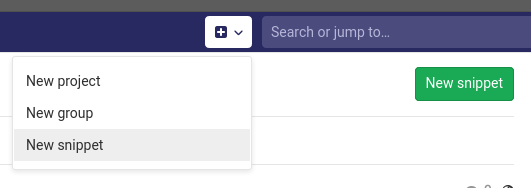 New Snippet GitLab