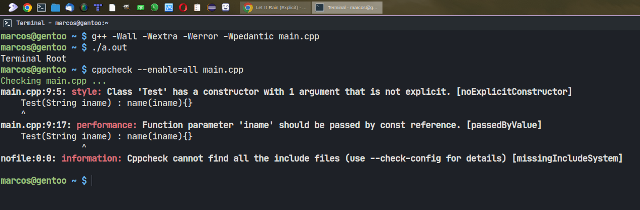 cppcheck --enable=all main.cpp