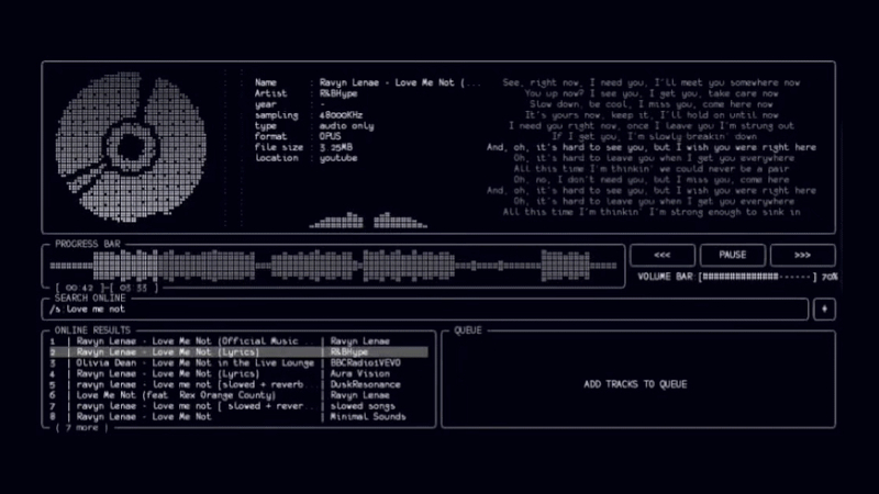 Mousiki: An Audio Player for the Terminal