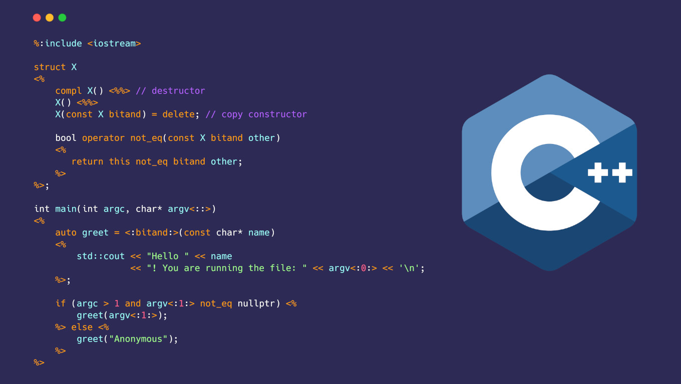 Learn about an alternative C/C++ syntax