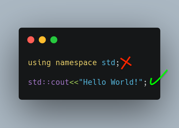 why-don-t-i-use-using-namespace-std