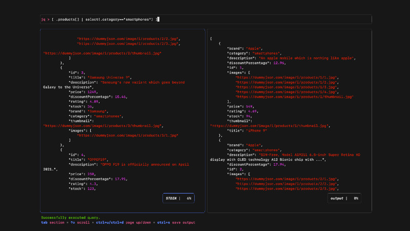 Parse and edit JSON files via TUI with jqp