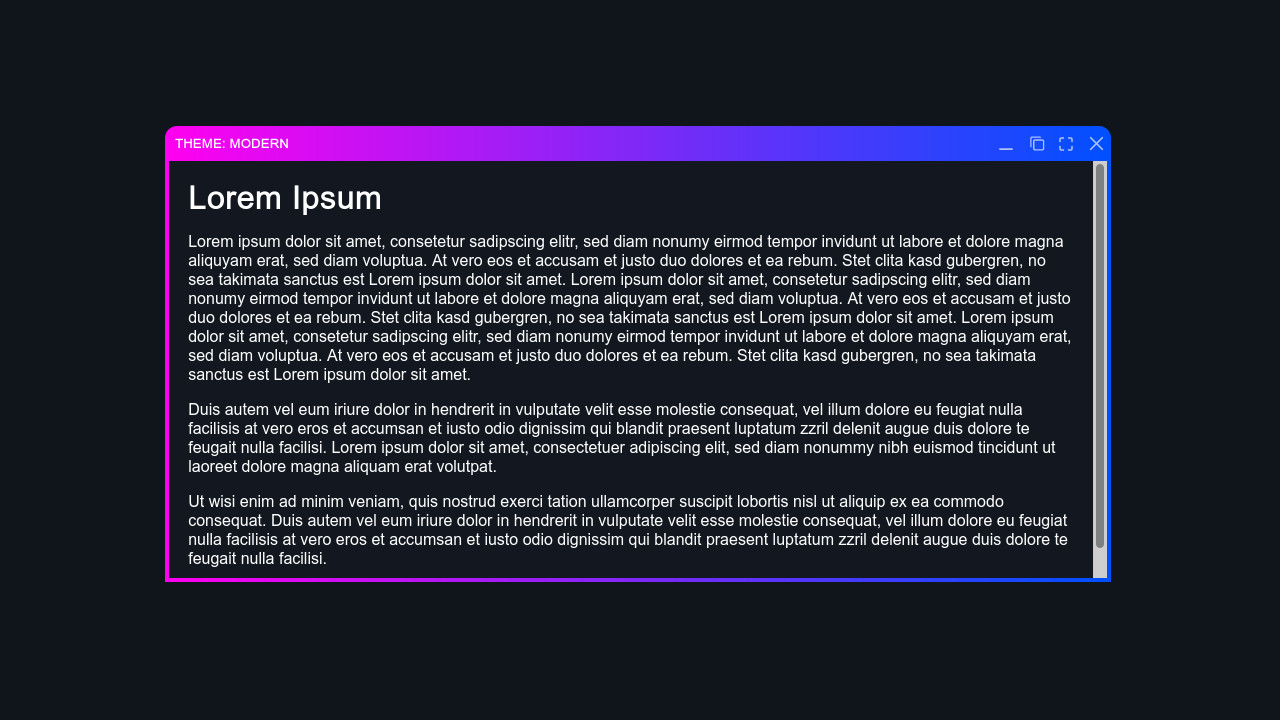 Create Window for HTML5 with Javascript