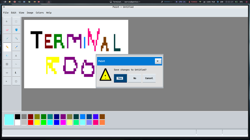 Use MS Paint directly in Terminal