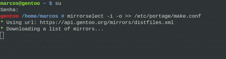 Configuring Mirrors on Gentoo