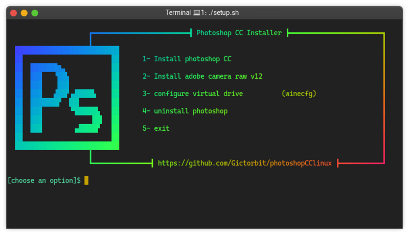Install Photoshop on Linux easily with this script