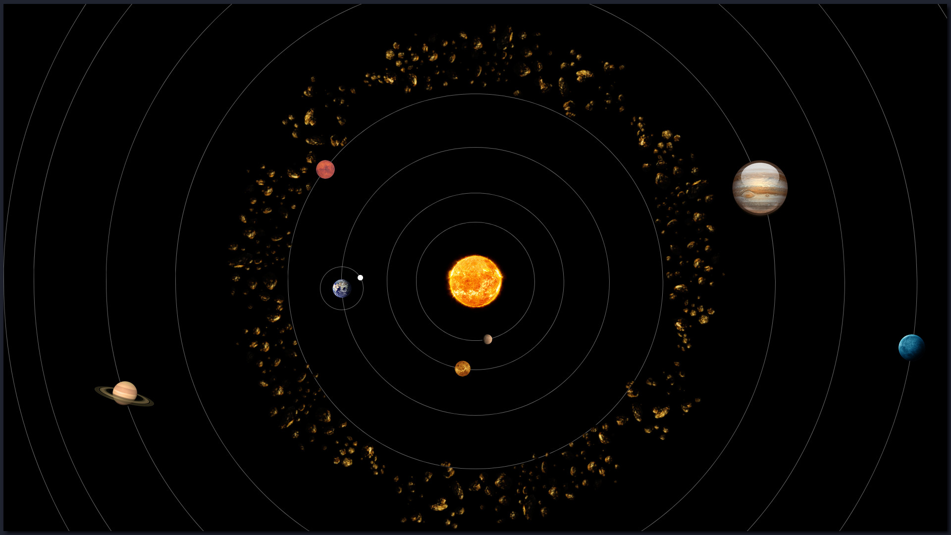 Solar system made with HTML, CSS and pure Javascript
