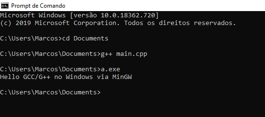 gcc/g++ MinGW Windows 8